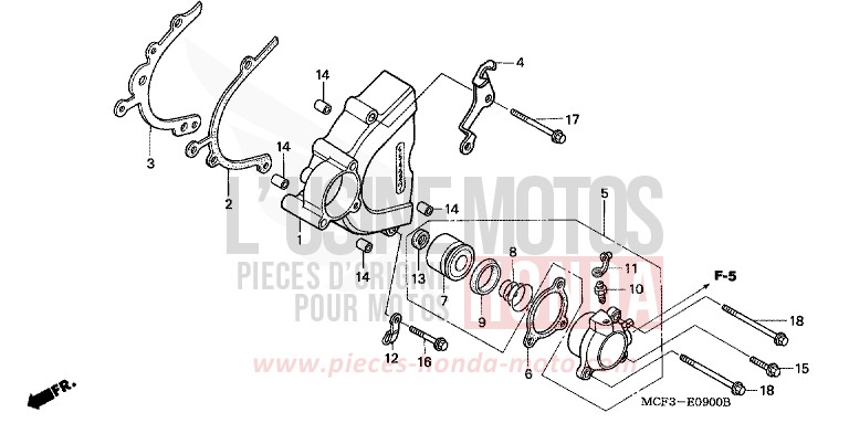 LEFT CRANKCASE COVER for VTR1000 SP-1 ACCURATE SILVER METALLIC (NH146) from 2001